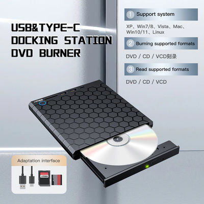 jakość  External CD DVD Burner USB 3.0 USB C CD-RW Drive DVD-RW Burner Writer Player fabryka