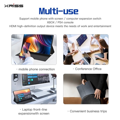 Sprzedaż hurtowa 15,6-calowy przenośny monitor FHD 4K Touch bez dotyku Monitor przenośny z portem HDMI typu c